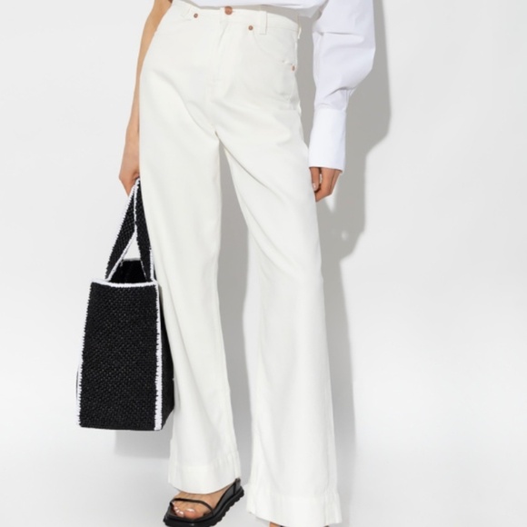 Nordstrom Denim - Bite Studios W24 L30 | White Wide Leg High Waist Denim Jeans
